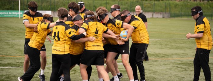 Du céci-rugby à Frameries : du rugby adapté, avec les mêmes valeurs